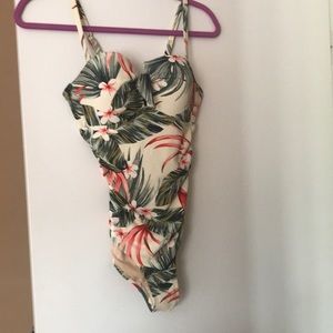 Target Tropical print one piece swimsuit. Size Small.